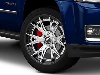Fuel Wheels Fusion Forged Catalyst Chrome with Gloss Black Lip 6-Lug Wheel; 22x12; -44mm Offset (15-20 Yukon)