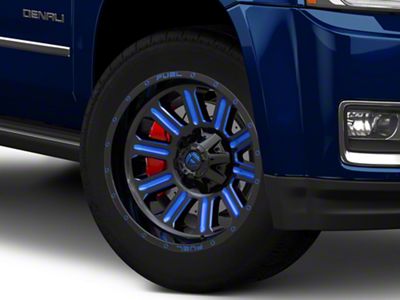 Fuel Wheels Hardline Gloss Black with Blue Tinted Clear 6-Lug Wheel; 20x10; -19mm Offset (15-20 Yukon)