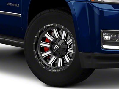 Fuel Wheels Hardline Gloss Black Milled 6-Lug Wheel; 18x9; 2mm Offset (15-20 Yukon)