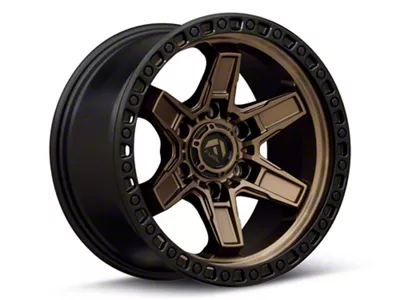 Fuel Wheels Kicker Matte Bronze with Black Bead Ring 6-Lug Wheel; 17x9; -12mm Offset (15-20 Yukon)