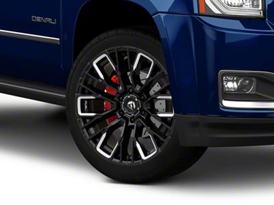 Fuel Wheels Rebar Gloss Black Milled 6-Lug Wheel; 22x12; -44mm Offset (15-20 Yukon)
