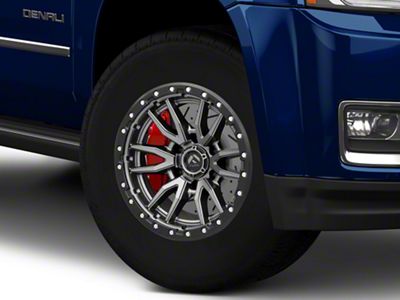 Fuel Wheels Rebel Matte Gunmetal with Black Bead Ring 6-Lug Wheel; 17x9; 1mm Offset (15-20 Yukon)