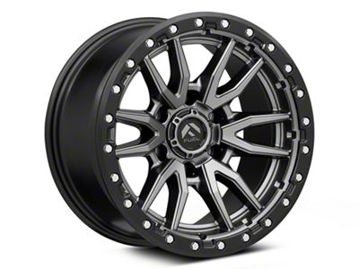 Fuel Wheels Rebel Matte Gunmetal with Black Bead Ring 6-Lug Wheel; 18x9; -12mm Offset (15-20 Yukon)