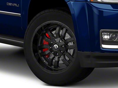 Fuel Wheels Sledge Matte Black with Gloss Black Lip 6-Lug Wheel; 20x9; 19mm Offset (15-20 Yukon)