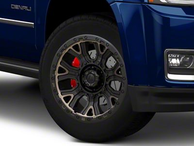 Fuel Wheels Traction Matte Black with Double Dark Tint 6-Lug Wheel; 20x9; 1mm Offset (15-20 Yukon)