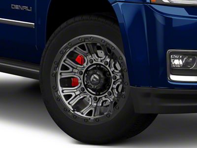 Fuel Wheels Traction Matte Gunmetal with Black Ring 6-Lug Wheel; 20x10; -18mm Offset (15-20 Yukon)