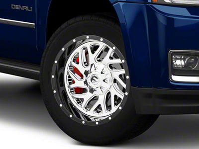 Fuel Wheels Triton Chrome with Gloss Black Lip 6-Lug Wheel; 20x12; -44mm Offset (15-20 Yukon)