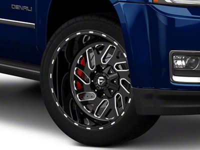 Fuel Wheels Triton Gloss Black Milled 6-Lug Wheel; 24x12; -44mm Offset (15-20 Yukon)