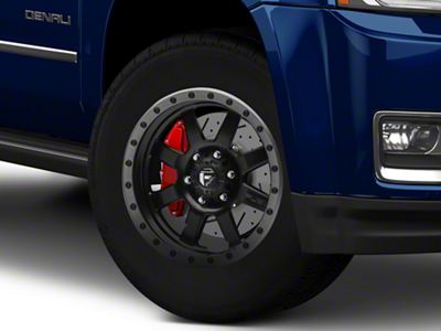 Fuel Wheels Trophy Matte Black with Anthracite Ring 6-Lug Wheel; 18x9; 1mm Offset (15-20 Yukon)