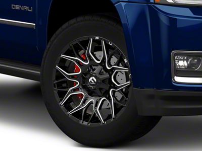 Fuel Wheels Twitch Gloss Black Milled 6-Lug Wheel; 20x10; -18mm Offset (15-20 Yukon)