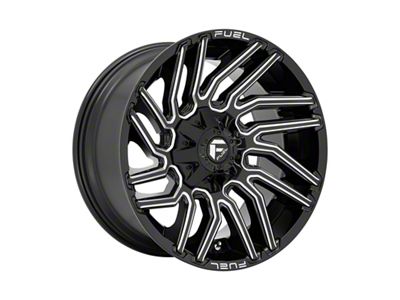 Fuel Wheels Typhoon Gloss Black Milled 6-Lug Wheel; 20x9; 1mm Offset (15-20 Yukon)