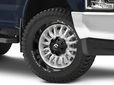 Fuel Wheels Arc Silver Brushed Face with Milled Black Lip 8-Lug Wheel; 22x12; -44mm Offset (17-22 F-250 Super Duty)