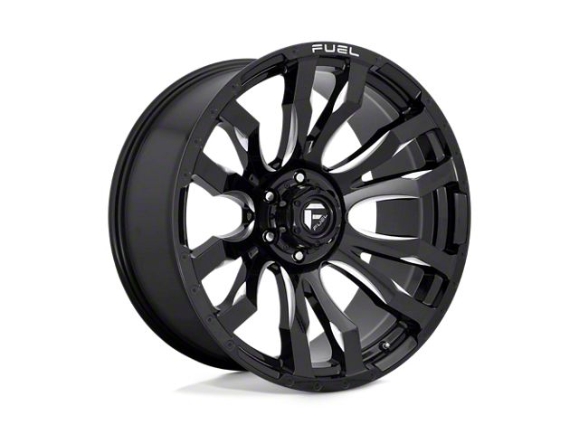 Fuel Wheels Blitz Gloss Black Milled 8-Lug Wheel; 18x9; -12mm Offset (17-22 F-250 Super Duty)