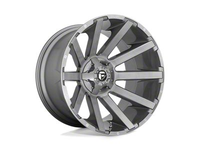 Fuel Wheels Contra Platinum Brushed Gunmetal with Tinted Clear 8-Lug Wheel; 20x10; -18mm Offset (17-22 F-250 Super Duty)