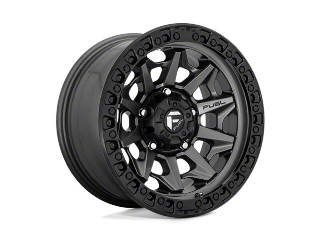 Fuel Wheels Covert Matte Gunmetal with Black Bead Ring 8-Lug Wheel; 20x9; 1mm Offset (17-22 F-250 Super Duty)