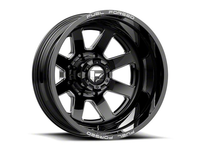 Fuel Wheels FF09D Matte Black Milled 8-Lug Wheel; 24x12; -50mm Offset (17-22 F-250 Super Duty)