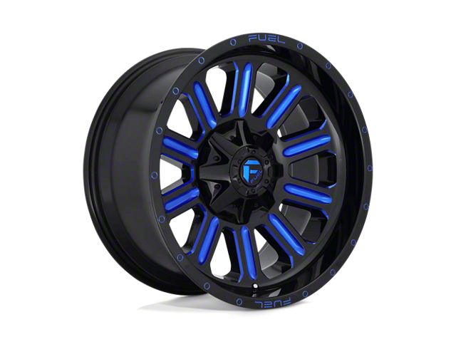 Fuel Wheels Hardline Gloss Black with Blue Tinted Clear 8-Lug Wheel; 20x10; -18mm Offset (17-22 F-250 Super Duty)
