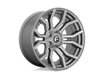 Fuel Wheels Rage Platinum Brushed Gunmetal with Tinted Clear 8-Lug Wheel; 24x12; -44mm Offset (17-22 F-250 Super Duty)