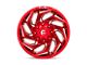 Fuel Wheels Reaction Candy Red Milled 8-Lug Wheel; 18x9; -12mm Offset (17-22 F-250 Super Duty)
