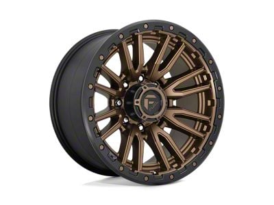 Fuel Wheels Rebel Matte Bronze with Black Bead Ring 8-Lug Wheel; 20x10; -18mm Offset (17-22 F-250 Super Duty)