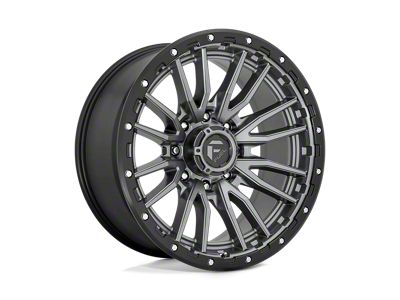 Fuel Wheels Rebel Matte Gunmetal with Black Bead Ring 8-Lug Wheel; 22x10; -18mm Offset (17-22 F-250 Super Duty)