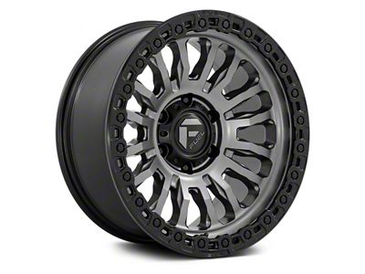 Fuel Wheels Rincon Matte Gunmetal with Black Lip 8-Lug Wheel; 20x9; 1mm Offset (17-22 F-250 Super Duty)