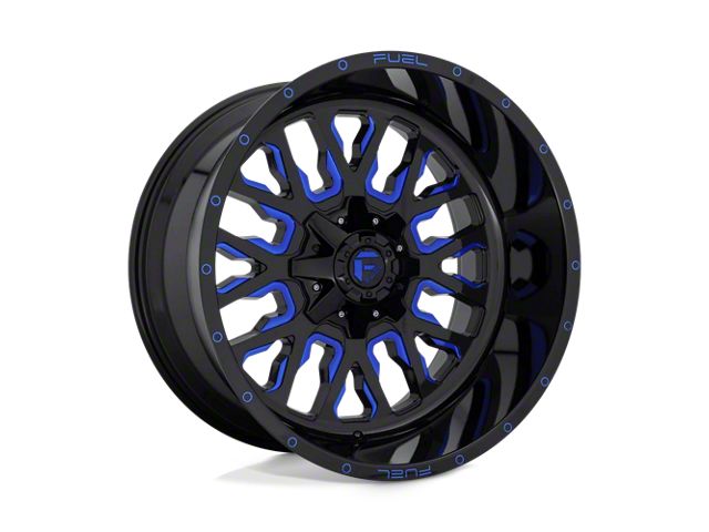 Fuel Wheels Stroke Gloss Black with Blue Tinted Clear 8-Lug Wheel; 22x12; -44mm Offset (17-22 F-250 Super Duty)