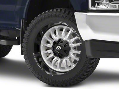 Fuel Wheels Arc Silver Brushed Face with Milled Black Lip 8-Lug Wheel; 22x10; -18mm Offset (17-22 F-350 Super Duty SRW)