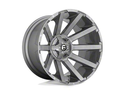 Fuel Wheels Contra Platinum Brushed Gunmetal with Tinted Clear 8-Lug Wheel; 24x14; -75mm Offset (17-22 F-350 Super Duty SRW)
