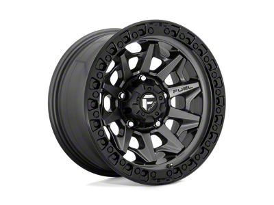 Fuel Wheels Covert Matte Gunmetal with Black Bead Ring 8-Lug Wheel; 18x9; -12mm Offset (17-22 F-350 Super Duty SRW)