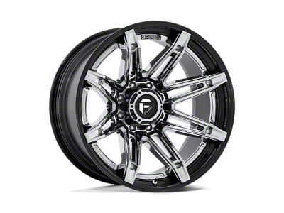 Fuel Wheels Fusion Forged Brawl Chrome with Gloss Black Lip 8-Lug Wheel; 24x12; -44mm Offset (17-22 F-350 Super Duty SRW)