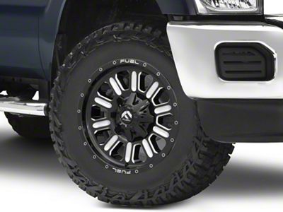 Fuel Wheels Hardline Gloss Black Milled 8-Lug Wheel; 18x9; 1mm Offset (17-22 F-350 Super Duty SRW)