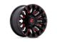 Fuel Wheels Quake Gloss Black Milled with Red Tint 8-Lug Wheel; 18x9; 1mm Offset (17-22 F-350 Super Duty SRW)