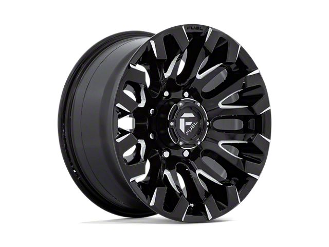 Fuel Wheels Quake Gloss Black Milled 8-Lug Wheel; 18x9; 1mm Offset (17-22 F-350 Super Duty SRW)