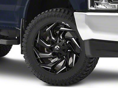 Fuel Wheels Reaction Gloss Black Milled 8-Lug Wheel; 22x10; -18mm Offset (17-22 F-350 Super Duty SRW)