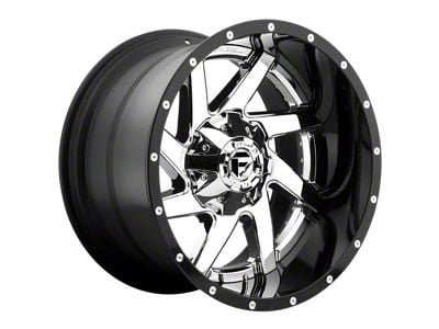 Fuel Wheels Renegade Chrome with Gloss Black Lip 8-Lug Wheel; 20x14; -76mm Offset (17-22 F-350 Super Duty SRW)