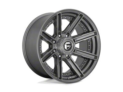 Fuel Wheels Rogue Platinum Brushed Gunmetal with Tinted Clear 8-Lug Wheel; 20x10; -18mm Offset (17-22 F-350 Super Duty SRW)