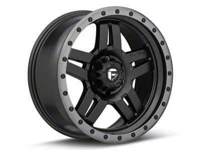 Fuel Wheels Anza Matte Black with Anthracite Ring 6-Lug Wheel; 20x9; 1mm Offset (99-06 Sierra 1500)