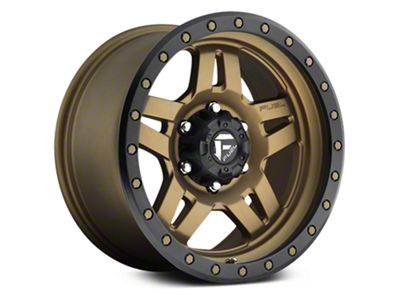 Fuel Wheels Anza Matte Bronze with Black Ring 6-Lug Wheel; 20x9; 1mm Offset (99-06 Sierra 1500)
