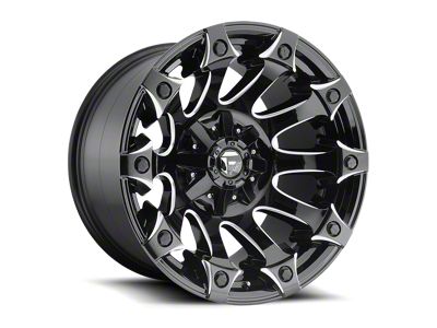 Fuel Wheels Battle Axe Gloss Black Milled 6-Lug Wheel; 18x9; 20mm Offset (99-06 Sierra 1500)