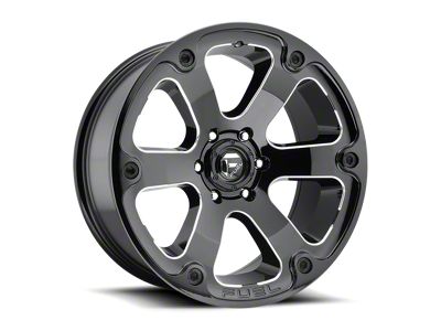 Fuel Wheels Beast Gloss Black Milled 6-Lug Wheel; 20x9; 20mm Offset (99-06 Sierra 1500)