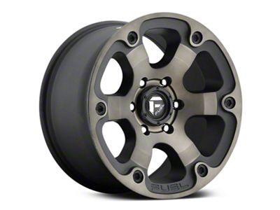Fuel Wheels Beast Matte Black Machined with Dark Tint 6-Lug Wheel; 17x9; -12mm Offset (99-06 Sierra 1500)