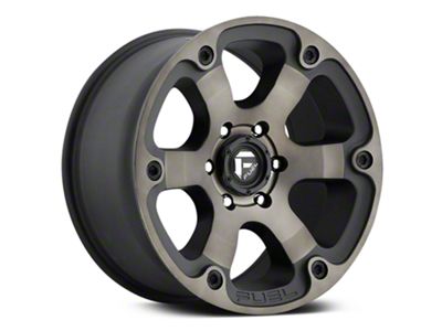 Fuel Wheels Beast Matte Black Machined with Dark Tint 6-Lug Wheel; 18x9; -12mm Offset (99-06 Sierra 1500)