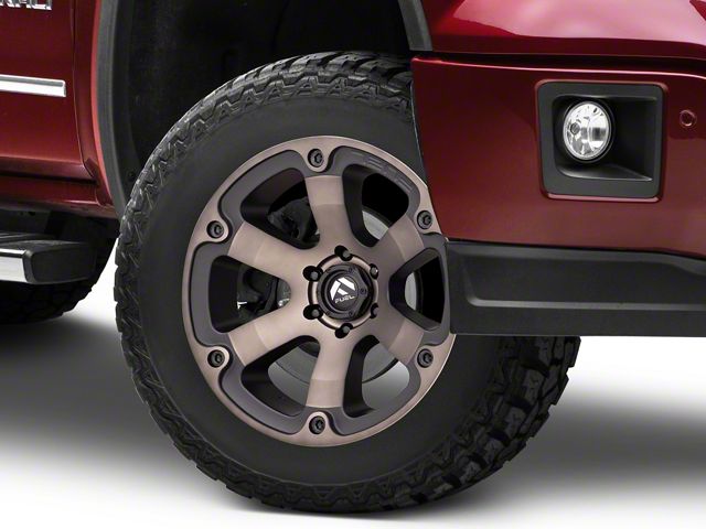 Fuel Wheels Beast Matte Black Machined with Dark Tint 6-Lug Wheel; 20x10; -18mm Offset (99-06 Sierra 1500)