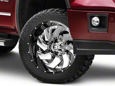 Fuel Wheels Cleaver Chrome with Gloss Black 6-Lug Wheel; 22x12; -44mm Offset (99-06 Sierra 1500)