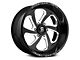 Fuel Wheels Flow Gloss Black Milled 6-Lug Wheel; 20x9; 20mm Offset (99-06 Sierra 1500)