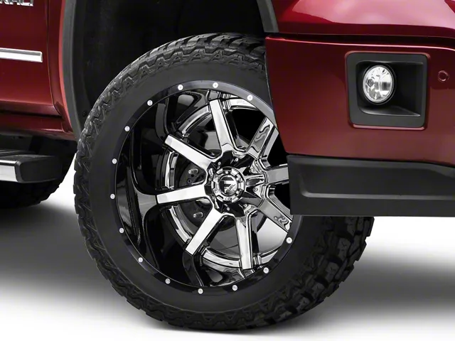 Fuel Wheels Maverick Chrome with Gloss Black Lip 6-Lug Wheel; 22x14; -70mm Offset (99-06 Sierra 1500)