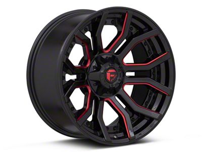 Fuel Wheels Rage Gloss Black Red Tinted 6-Lug Wheel; 20x10; -18mm Offset (99-06 Sierra 1500)