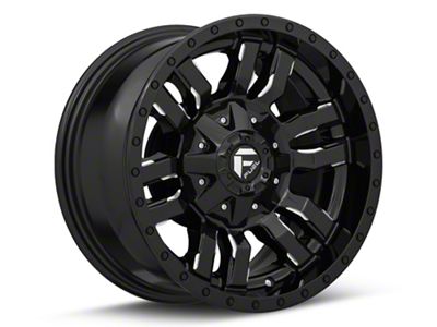 Fuel Wheels Sledge Gloss Black Milled 6-Lug Wheel; 17x9; -12mm Offset (99-06 Sierra 1500)