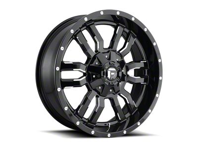 Fuel Wheels Sledge Gloss Black Milled 6-Lug Wheel; 17x9; 1mm Offset (99-06 Sierra 1500)